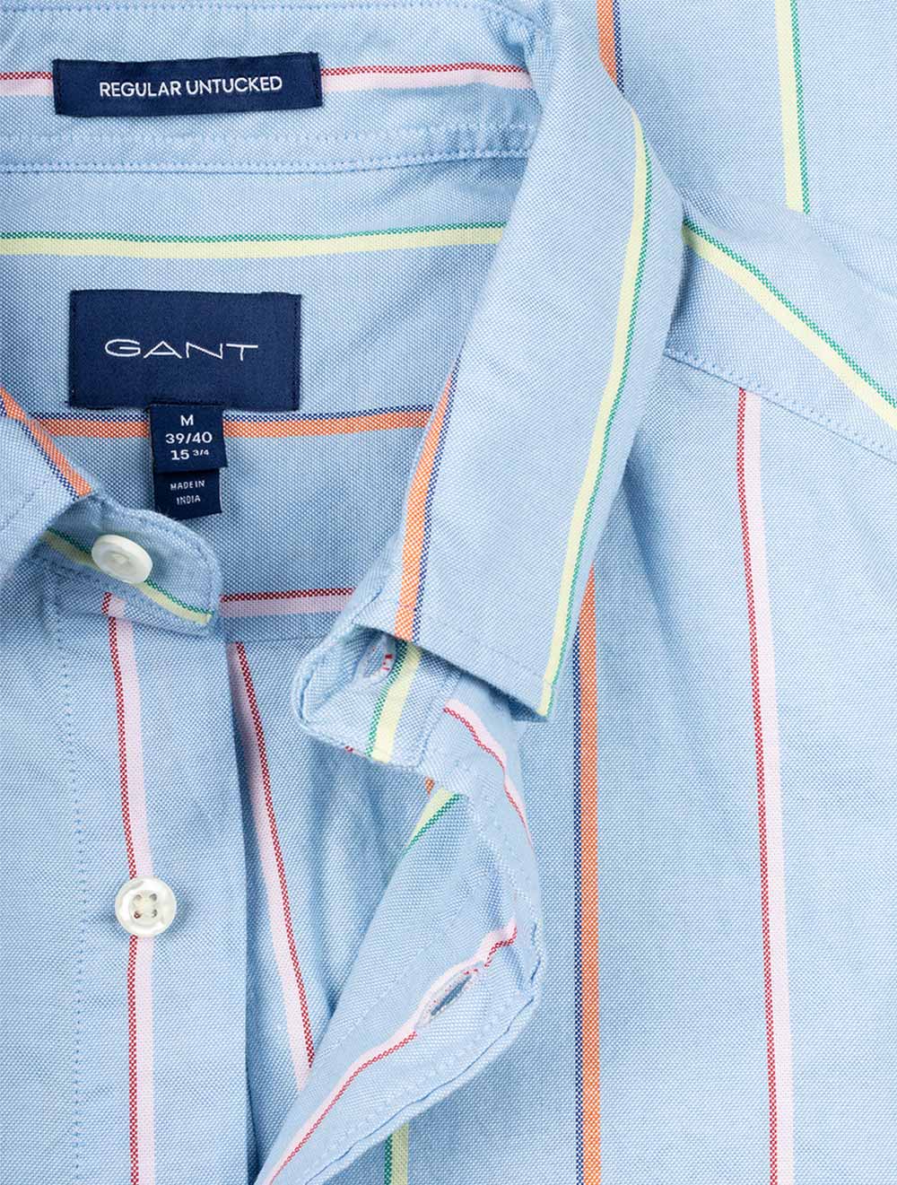 Gant Regular Fit Striped Archive Oxford Shirt Capri Blue AI3