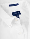 GANT Regular Cotton Linen Short Sleeve Shirt White