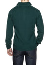 Super Fine Lambswool Half-Zip Sweater Tartan Green