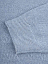 Stenstroms Blue Merino Wool Textured Halfzip 