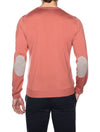 Stenstroms Crew Neck with patches coral
