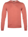 Stenstroms Crew Neck with patches coral