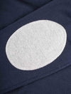 Stenstroms Crew Neck with patches navy