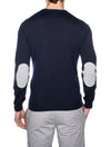 Stenstroms Crew Neck with patches navy