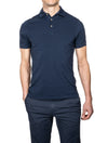 Stenstroms Pigment Dyed Polo Shirt-Navy