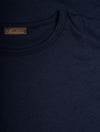 Stenstroms Solid Cotton T-shirt Navy