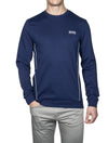 Hugo Boss Logo Loungewear Sweatshirt In Cotton-Blend Piqué
