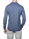 Original Long Sleeve Polo Shirt-Dark Jeansblue Melange
