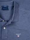 Original Long Sleeve Polo Shirt-Dark Jeansblue Melange