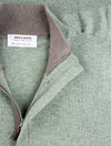 Gran Sasso Wool And Cashmere Half Zip Green