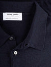 Gran Sasso Navy 3 Button Longsleeve Polo Shirt