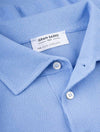 Weave Short Sleeve 3 button Polo Blue