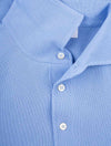 Weave Short Sleeve 3 button Polo Blue