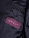 Louis Copeland Ascot Suit Navy 2 piece 2 button notch lapel soft shoulder flap pockets 6