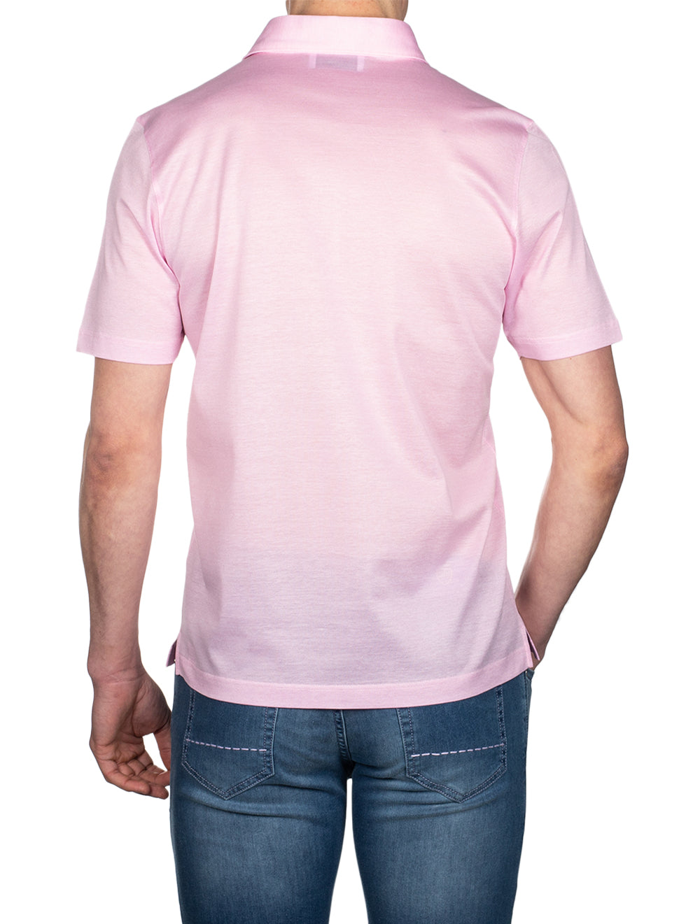 Gran Sasso 3 button Polo Shirt Pink AI2