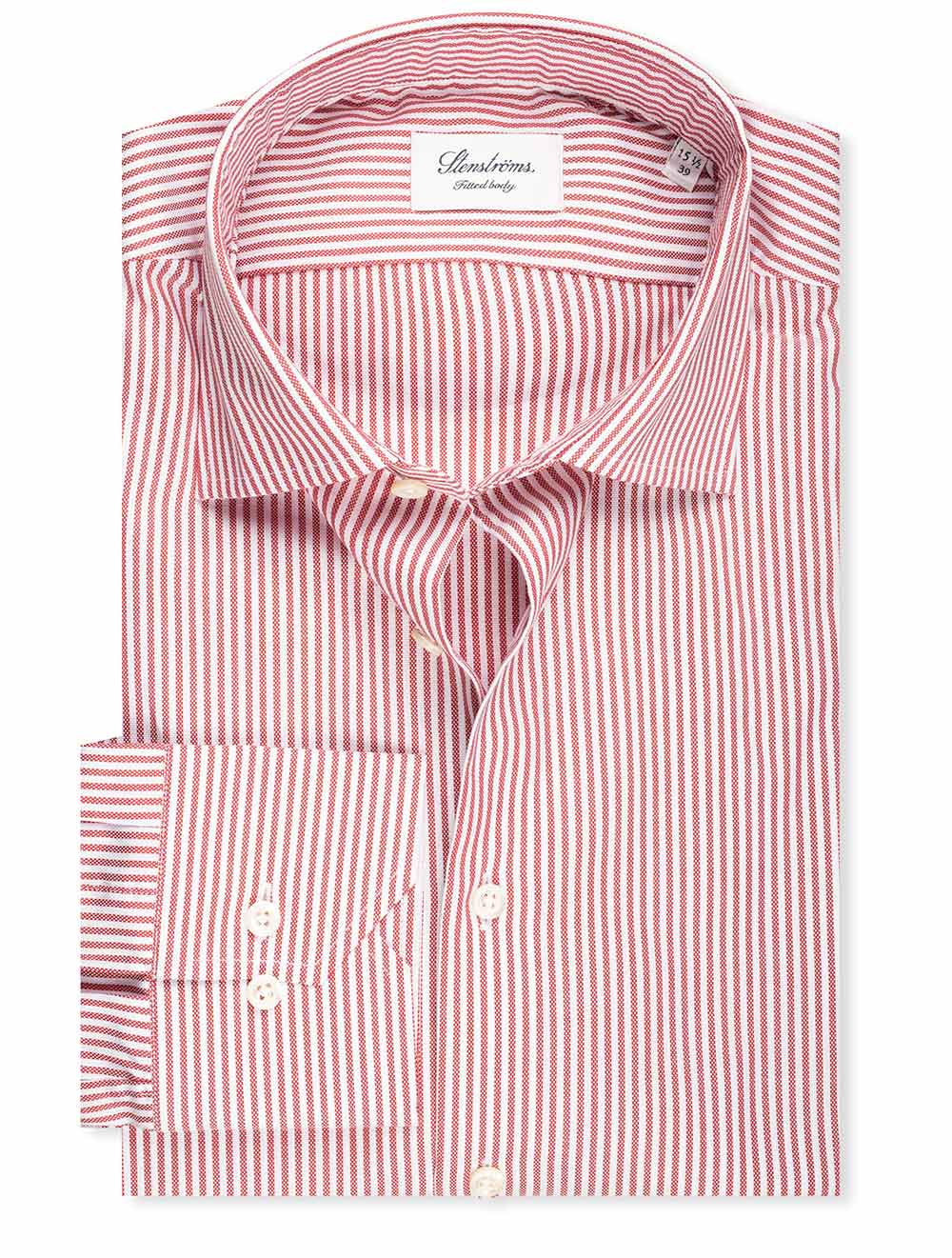 Stripe Fitted Shirt Red