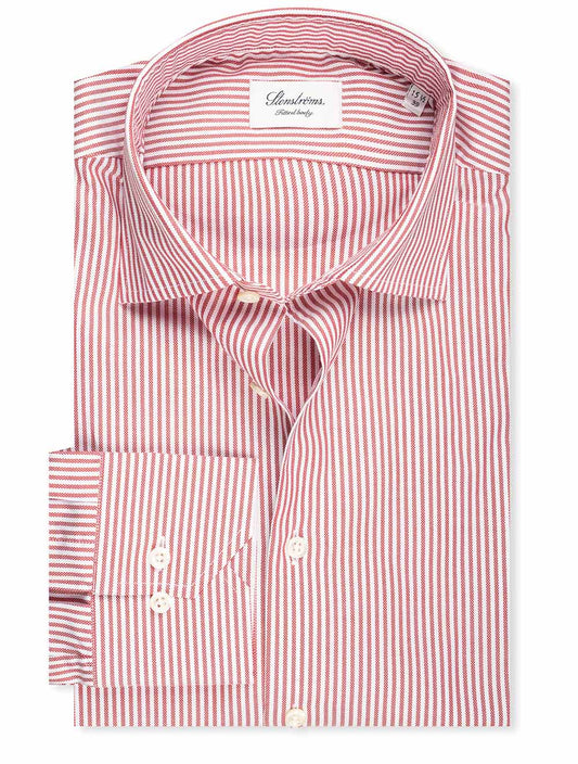Stripe Fitted Shirt Red