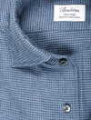 Stenstroms Houndstooth Flannel Shirt Blue