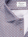 Stenstroms Fitted Kaleidoscope Pattern Shirt Burgundy