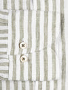 Stenstroms Fitted Striped Linen Shirt Sage