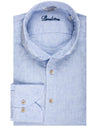 Stenstroms Fitted Linen Shirt Blue