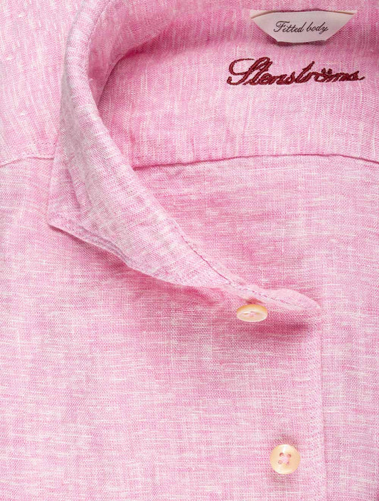 Stenstroms Linen Fitted Shirt Pink