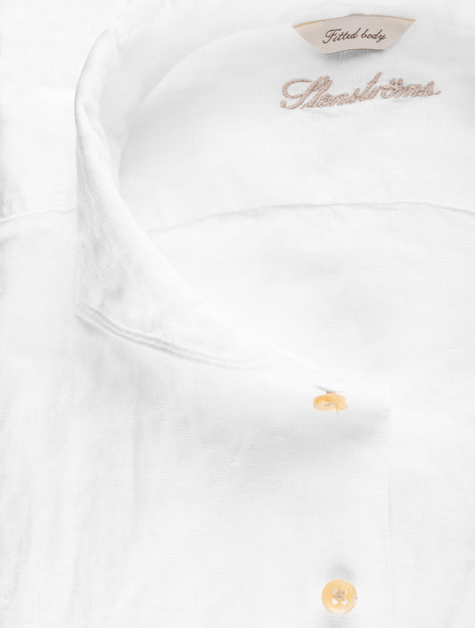 Stenstroms Fitted Linen Shirt White