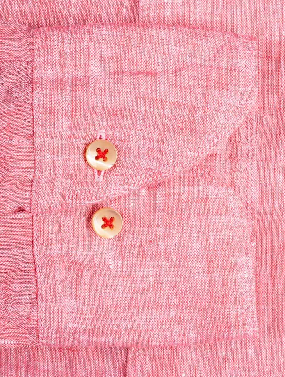 Stenstroms Fitted Linen Shirt Pink