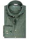 Stenstroms Fitted Linen Shirt Green
