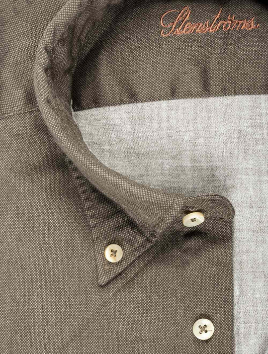 Stenstroms Sport Casual Fitted Shirt Olive