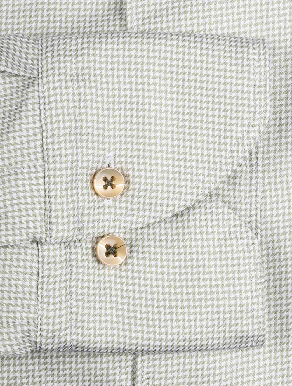 Washed Houndstooth Shirt Green