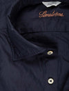 Stenstroms Fitted Soft Collar Sport Shirt Navy