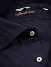 Stenstroms Fitted Soft Collar Sport Shirt Navy