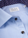 Fitted Houndstooth Shirt Blue