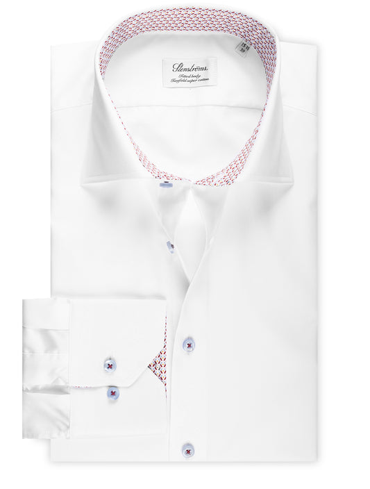 Stenstroms Fitted Plain Shirt With Hex Insert