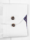STENSTROMS Extra long sleeve Fitted Contrast Twill Shirt White