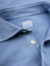 FEDELI Piquet Giza Knitted Shirt Blue