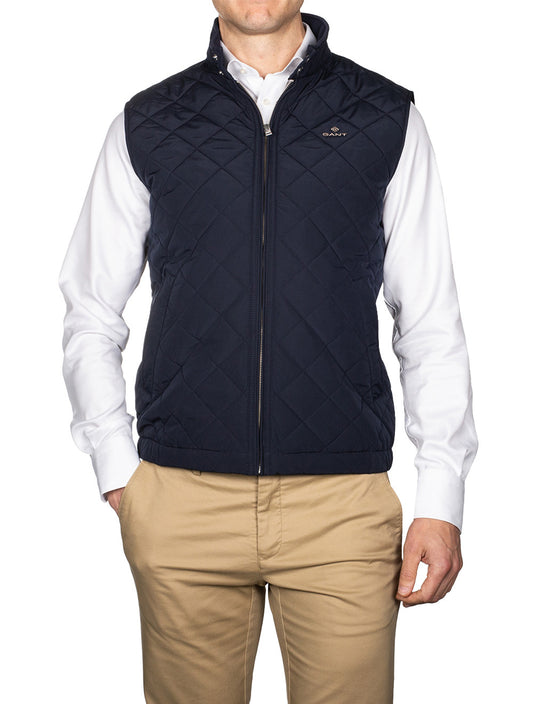 Quilted Windcheater Vest Evening Blue