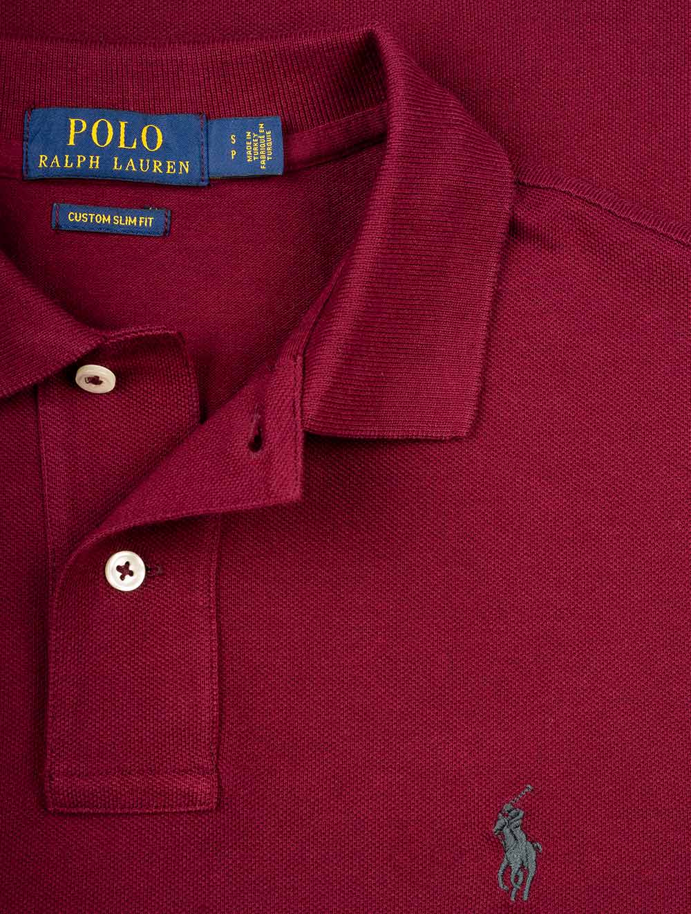 Ralph Lauren Mesh Polo Shirt Wine