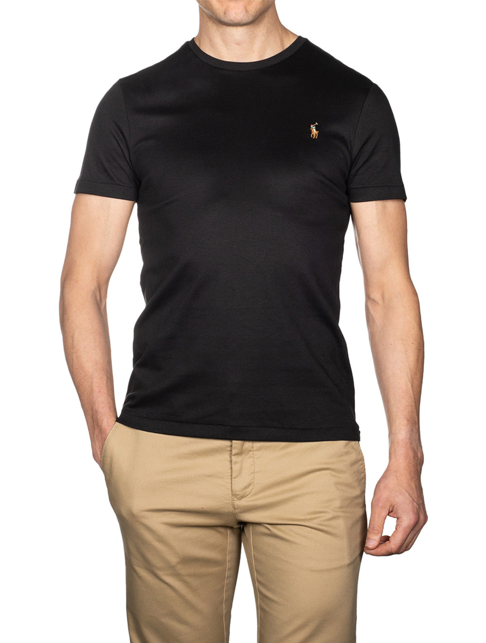 Pima Polo T-Shirt Black