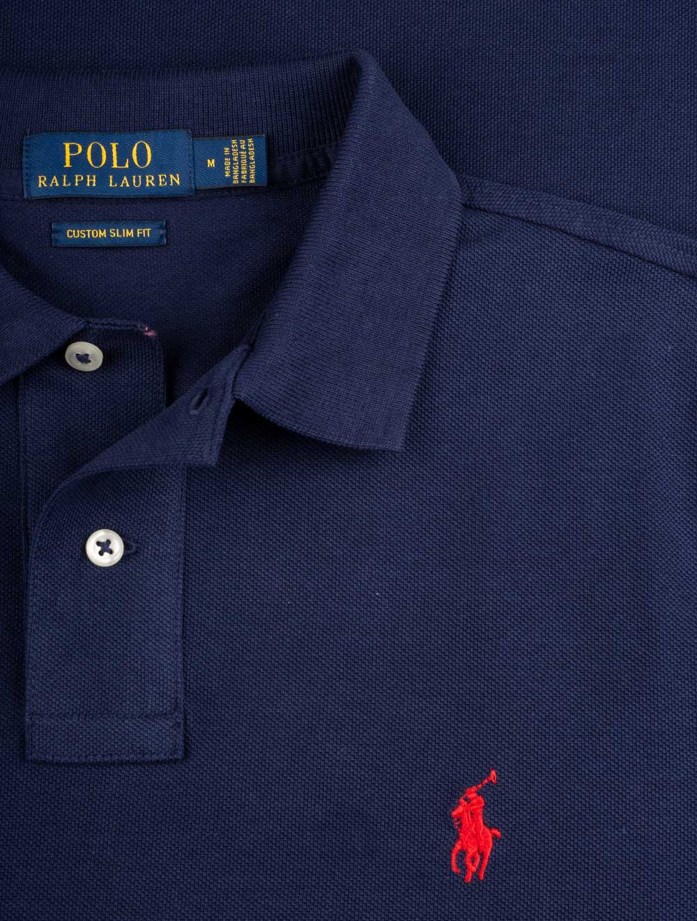 Basic Short Sleeve Polo Navy