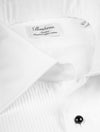 STENSTROMS Slimline Pleated Dress Shirt White