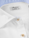 Stenstroms Contrast Collar Slim Fit Shirt White