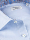 Stenstroms Micropatterned Slimline Shirt with Tile Inlay