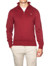 GANT Casual Cotton Half-Zip Sweater Cabernet Red