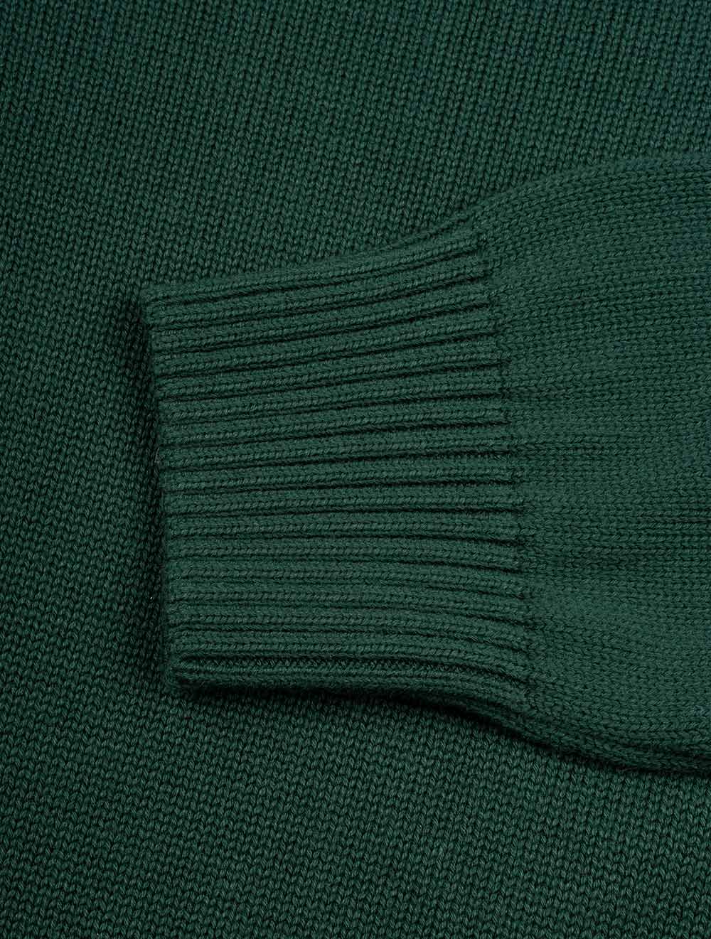 Casual Cotton Half-Zip Sweater Storm Green