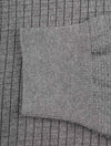 Cotton Texture Half Zip Dark Grey Melange