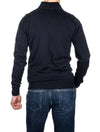 GANT Classic Cotton Half-Zip Sweater Navy