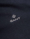 GANT Classic Cotton Half-Zip Sweater Navy
