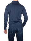 GANT Classic Cotton Half-Zip Sweater Jeansblue